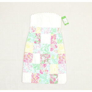 NEW Lilly Pulitzer Cotton Multicolor Size 0 Franco Dress Sheath Floral Plaid